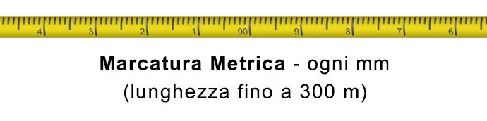 Cavo N2: Marcatura al Laser ogni pollice e decimale Cavo con marcatura metrica al laser freatimetro Solinst 102